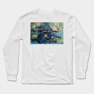 Lily Pond - morning - close up 2 Long Sleeve T-Shirt